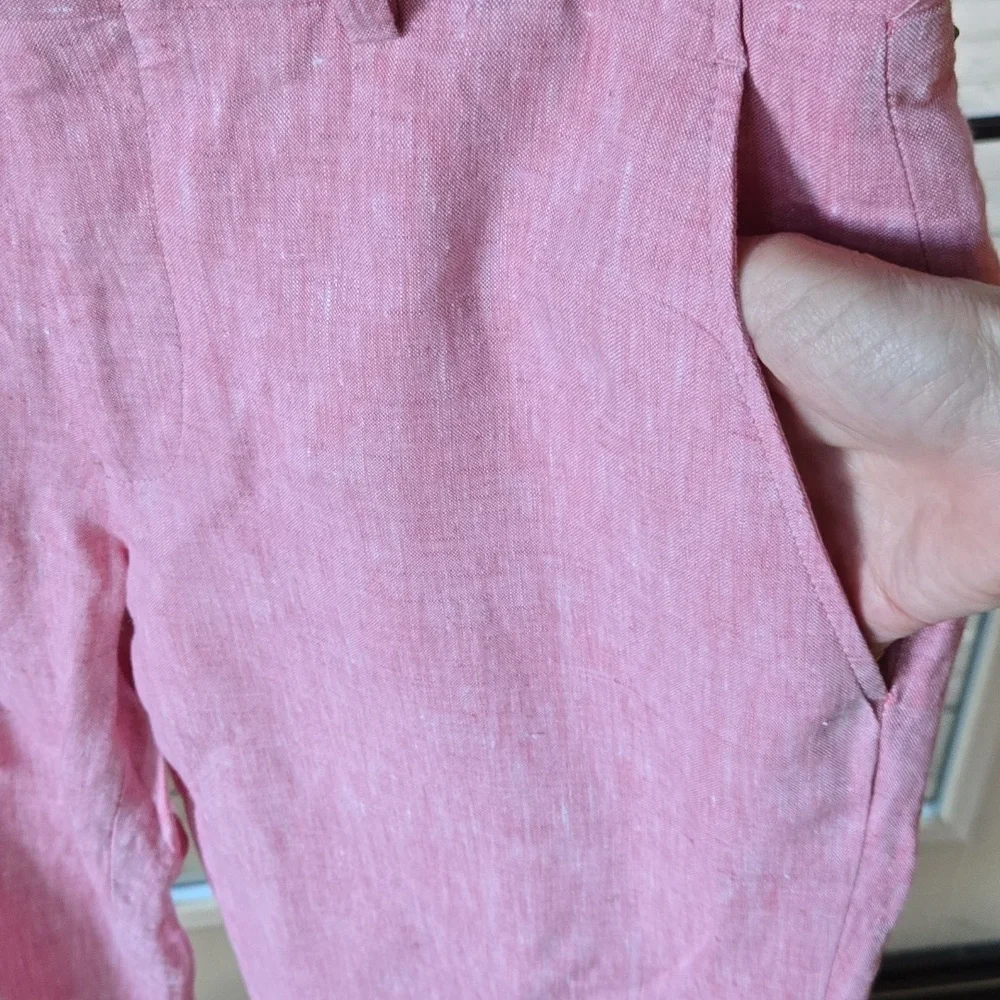 Bar III Pink 100% Linen Slim Fit 30 x 32 (31